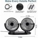 thumbnail image 3 of Ventilateur Usb Mini Fan Double Tte Rotation 360 3 Vitesses Ventilateur Portable Convient Pour Voiture/tableau/bureau/camping/la Pche Ect, 3 of 3