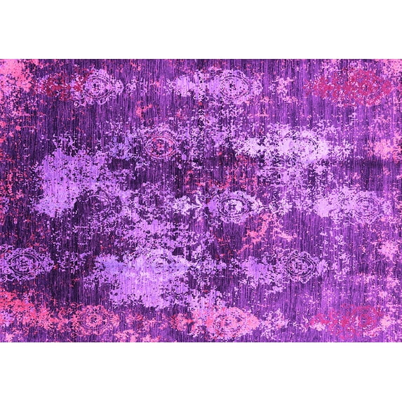 Ahgly Company Indoor Rectangle Oriental Pink Industrial Area Rugs, 6' x 9'