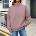 thumbnail image 2 of WTXUE Mock Neck Oversized Sweatshirts for Women,Tunic Sweatshirts,Loose Fit Long Sleeve Shirts,Cozy Casual No Hood Plus Size Pullover Tops,Fall Outfits Light Violet Xxl, 2 of 9