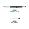 thumbnail image 3 of Unique Bargains 6 in 1 Metal Multitool Tech Tool Pen Gifts for Men with Ballpoint Pen, Ruler, Screwdriver, Stylus, Refills, Black, 3 of 5