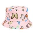 thumbnail image 2 of JNGSA Unisex Bucket Hat Travel Beach Outdoor Fisherman Cap Sun Protection,Summer Sun Hat for Women Men Butterfly Print Outdoor Sun-hat Fisherman Bucket Cap, 2 of 5