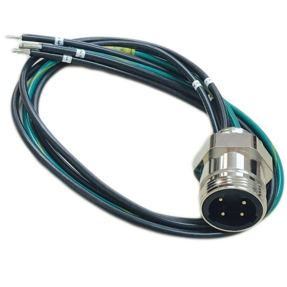 3R4106A84M0053 1300662014 Power Receptacle 4P Tri Key Male Straight 0.5M #12 AWG PVC Leads, 130066-2014