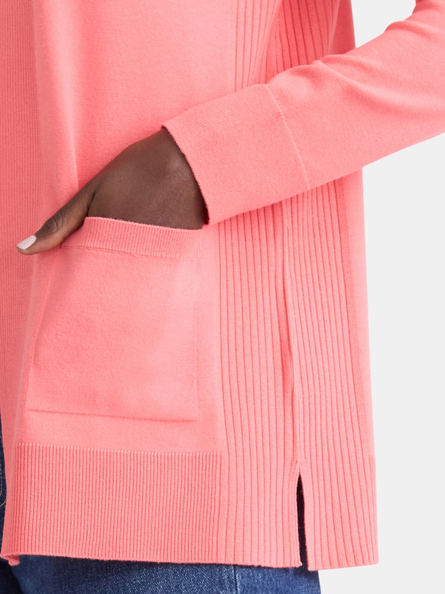 Time and Tru Women's and Women's Plus Open Front Cardigan Sweater, Sizes XS-4X