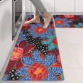 thumbnail image 2 of Kitchen Rugs Sets Of 2,Pioneer Flower Floral Print Pattern Anti Fatigue Kitchen Mat Rugs Non Slip Washable,Decorative Kitchen Floor Mats for Kitchen,Sink,Laundry,17"X47", 2 of 5