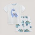 thumbnail image 2 of Taybagh Boys Summer Outfits Versatile Printed Round Neck Short Sleeve Shirts Shorts Sets Lightweight Clothes, 2 of 7