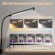 thumbnail image 2 of Lámpara LED de escritorio doble, lámpara de escritorio con 3 modos de color y 10 ajustes de brillo, lámpara de mesa con brazo flexible ajustable de 360° para lectura, hogar y oficina [Negro, 50 cm], 2 of 8