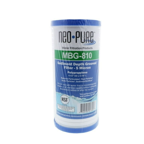 Neo-Pure Whole House Sediment Filter, 4-1/2" x 9-7/8", Model MBGC-45098-05 (5 Micron)