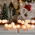 thumbnail image 3 of Cheapark Christmas Cotton Ball String Lights - Battery-Operated Lamp for Room, Tent & Tree, Holiday Illumination, 3 of 8