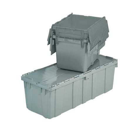 Gray Attached Lid Container 3.3 Cu Ft 