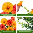thumbnail image 6 of Set of 45 Artificial Hanging Petunias with Eucalyptus Leaves - Realistic Flowers, Perfect for Fall, Harvest Festival, Halloween, Christmas Thanksgiving Seasonal Indoor and Outdoor Decor, Garden Patio, 6 of 7