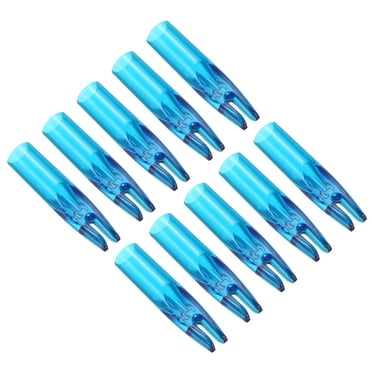 Archery Arrow Nocks 6mm 0.236" Inner Dia. Glue on Arrow Nock Replacement, Clear Blue, 40 Pack
