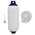 thumbnail image 4 of Boat  with Rope and , Inflatable Boat Bumper, Boat Accessories, Protection for Docking Speedboat Sailboats Pontoon Yacht White Rope, 4 of 9
