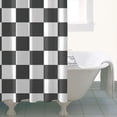 thumbnail image 4 of Gray and White Checkerboard Checkered Pattern Shower Curtain 36"x72" ,Bathroom Decorative Shower Curtains Set with 12 Hooks,Modern Waterproof Washable Shower Curtain, 4 of 6