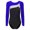 Blue, variant on inhzoy Womens Long Sleeves Gymnastics Leotard Shiny Metallic Biketards Bodysuit Purple L