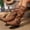 Coffee, variant on JUSLIO Winter Boots for Women,Vintage Round Toe Low Heel Knee High Boots Winter Fall Casual Dress Boots Fashion Boots