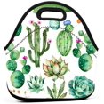 thumbnail image 1 of Watercolor Elements Succulent Plants Cactus Insulated Neoprene Lunch Bag Insulated Lunch Box Tote for Women Men Adult Kids Teens Boys Teenage Girls Toddler, 1 of 1