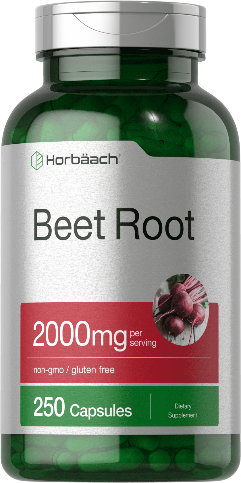 Beet Root Capsules 2000mg 250 Pills NonGMO and Gluten Free by