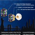 thumbnail image 2 of Gem Stone King 14K Yellow Gold Green Mystic Topaz Stud Basket Setting Earrings for Women Men (1.60 Cttw, Gemstone Birthstone, Oval 7X5MM), 2 of 6