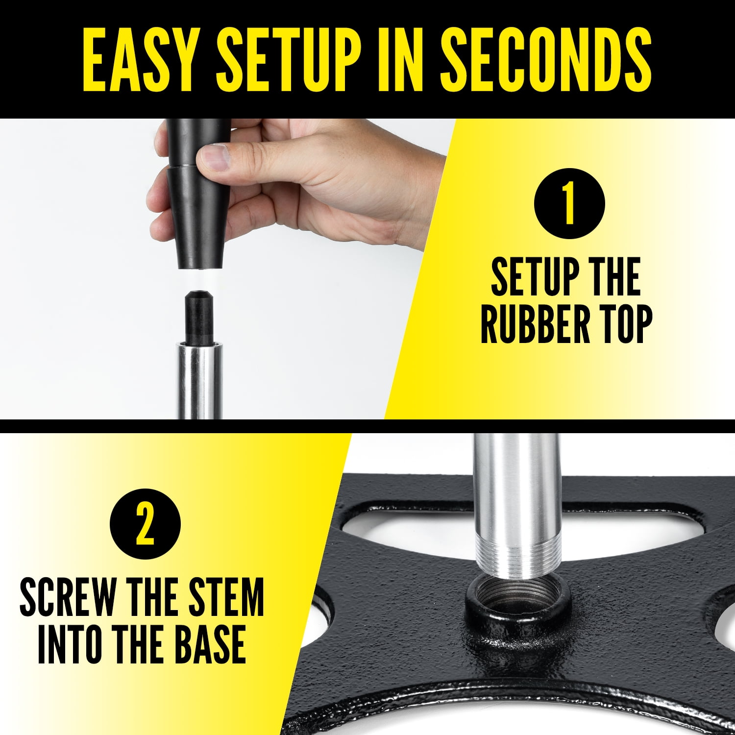 5 Position Batting Tee,Hitting Tee Height Adjustable 24-46 Inch Baseball Tee with 2 Rubber Top