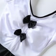 thumbnail image 5 of Spazoro Kids Girls Swimsuits, Fashionable Skirt Style with Bow Tie Breathable Quick Drying Beach Swimming Pool Swimsuit for Chid Girls Black Size 7 T, 5 of 7