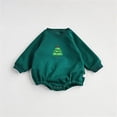 thumbnail image 5 of WIBACKER Baby Christmas Tree Sweatshirt Romper with Lining + Hat, Newborn Girl Boy Outfits Set, 5 of 10
