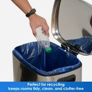 HygiCare Recycling Trash Bags, 13 Gallon, 200 Count, Unscented, Super Strong, Leakproof, Translucent Blue