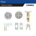 thumbnail image 2 of Brinks E2401 Raleigh Single Cylinder Keyed Entry Deadbolt From The Transitional Collection, 2 of 7