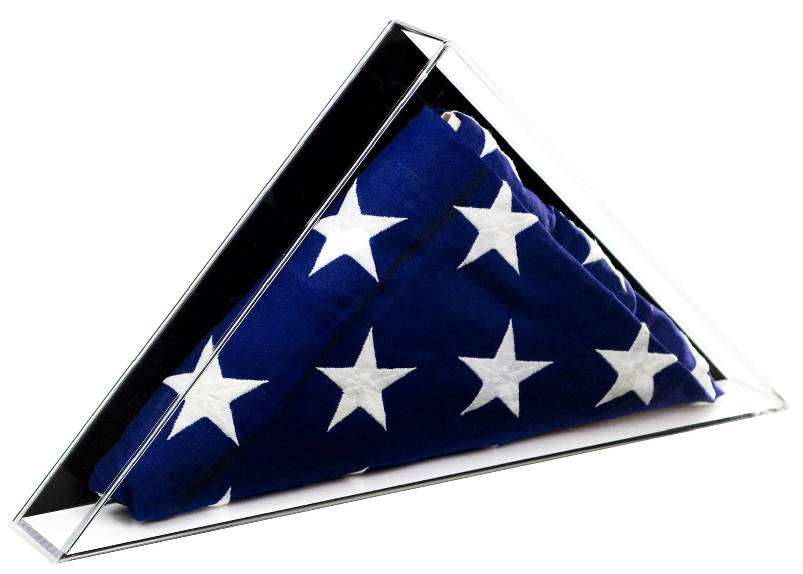 Deluxe Acrylic American/Burial / Funeral/Veteran Flag Memorabilia Display Case for 5' x 9.5