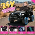 thumbnail image 5 of Ambifirner 12V Kids Ride On Truck, Battery Powered Electric Kids Car Vehicle Toy W/Parent Remote Control, Openable Doors, Slow Start, Horn, LED Lights, MP3 Player, 3 Speeds, 5 of 9