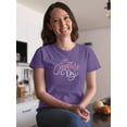 thumbnail image 2 of Mother's Day Pink White Text Shaped T-Shirt Women -Image by Shutterstock, Female XX-Large, 2 of 4