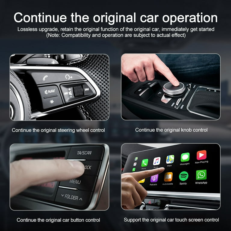 Virwir Carplay Wireless Adapter, for iPhone 6 and Above Supported Original  Models with Wired Carplay, Usb Receiver, White 