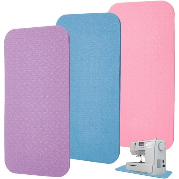 3 Pcs Pedal Mat 3 Colors Sewing Machine Mat No Slip Muffling Mat for Sewing Machine Foot Pedal for Reduce Vibration Movement and Slipping 13.3x6.7x0.23 inch
