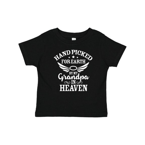 Inktastic Handpicked for Earth by My Grandpa in Heaven Angel Wings Boys or Girls Baby T-Shirt