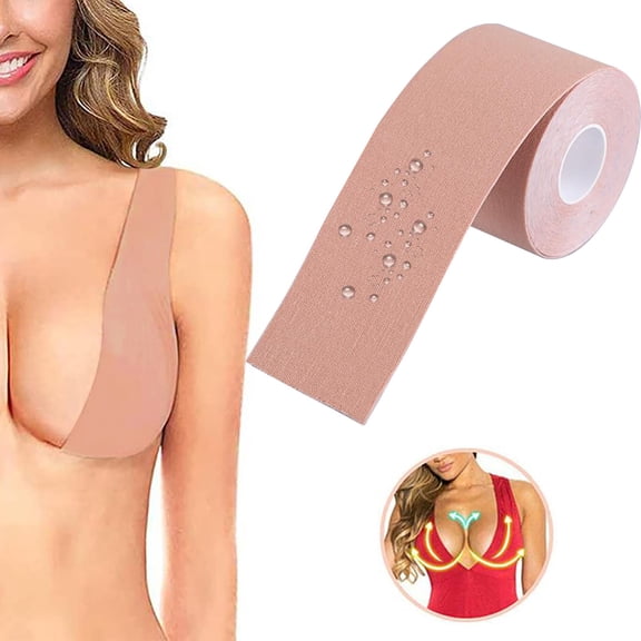 Body Tape Chest Lift Tape Beauty Adhesive Elastic Non Woven Fabric Invisible Support Tape Seamless Shaping Makeup Tool for Dress Outfit Styling