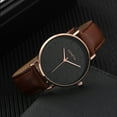 thumbnail image 4 of 4pcs/set Watch Set 1pc Men's Simple Quartz Leather Watch & 3pcs Braided Leather Bracelets Beaded Bracelets, 4 of 4