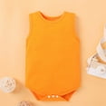 thumbnail image 2 of Mikilon Newborn Infant Baby Boys Girls Letter Cartoon Sleeveless Romper Clothes Jumpsuit for Baby Girls 6-9 Months Orange 2023 Deal, 2 of 9