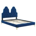 thumbnail image 3 of Modway Alexandria Tufted Performance Velvet Twin Platform Bed in Navy, 3 of 10