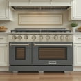 thumbnail image 5 of Professional 48-in Propane Gas Range Oven in Cement Gray w/ True Simmer Burners, 5 of 14