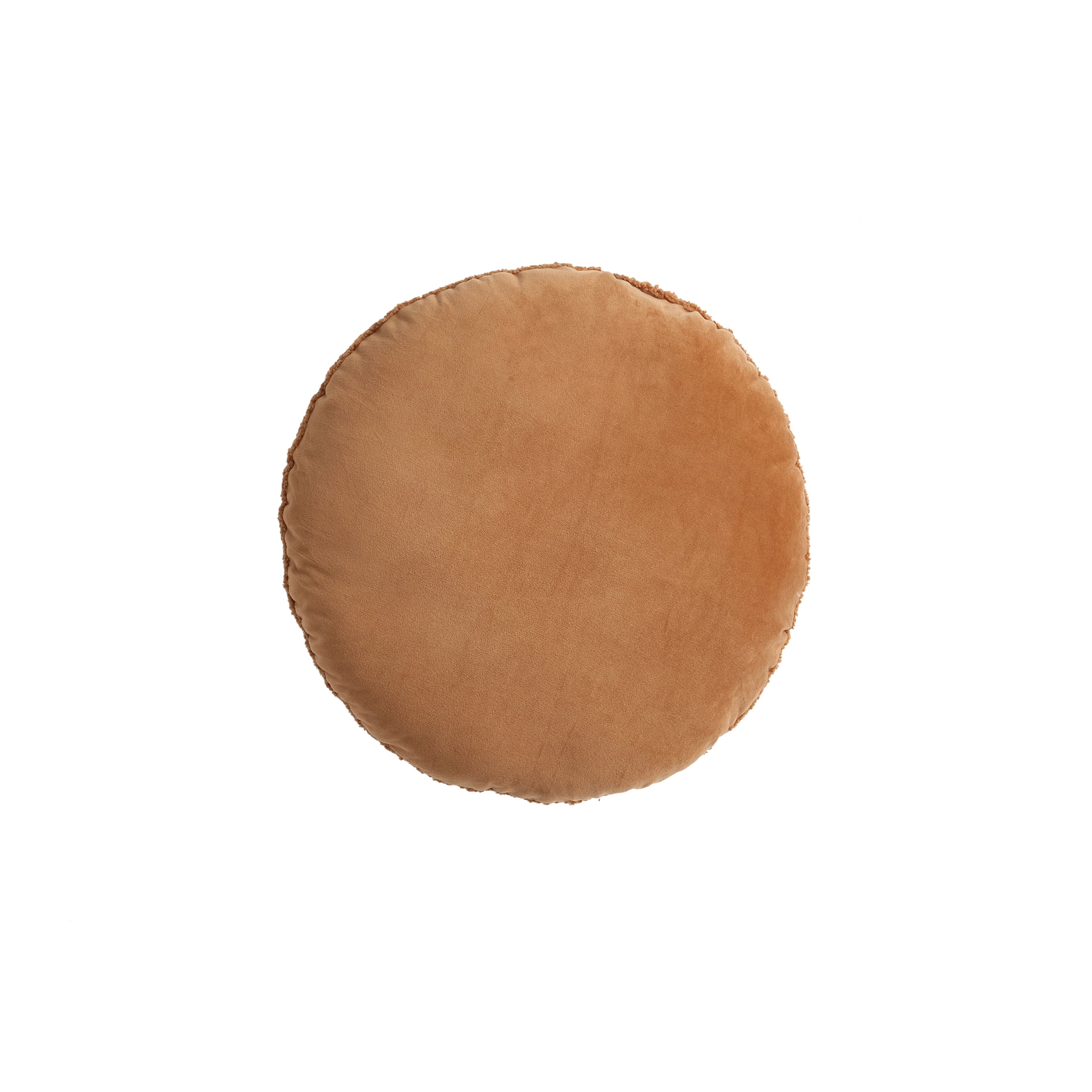 (3 pack) Mainstays Teddy 21" Round Caramel Faux Fur Decorative Pillow