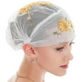 thumbnail image 1 of Coofit Turban Headwrap Embroidered Flower Elegant Soft Beanie Headwrap Hair Cover Wrap, 1 of 10
