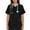Black, variant on dazeni Scrubs Top for Women Soft Stretch V Neck Medical Scrub Tops Short Sleeve Scrub Shirts with Novelty Kanga Pocket Green L