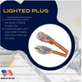 thumbnail image 5 of RIDGID 50 ft. 12/3 Heavy Duty Indoor/Outdoor Extension Cord with Lighted End, Orange/Grey, 5 of 7