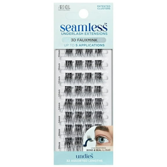 Ardell False Eyelashes Seamless Refill, 3D Faux Mink, Black