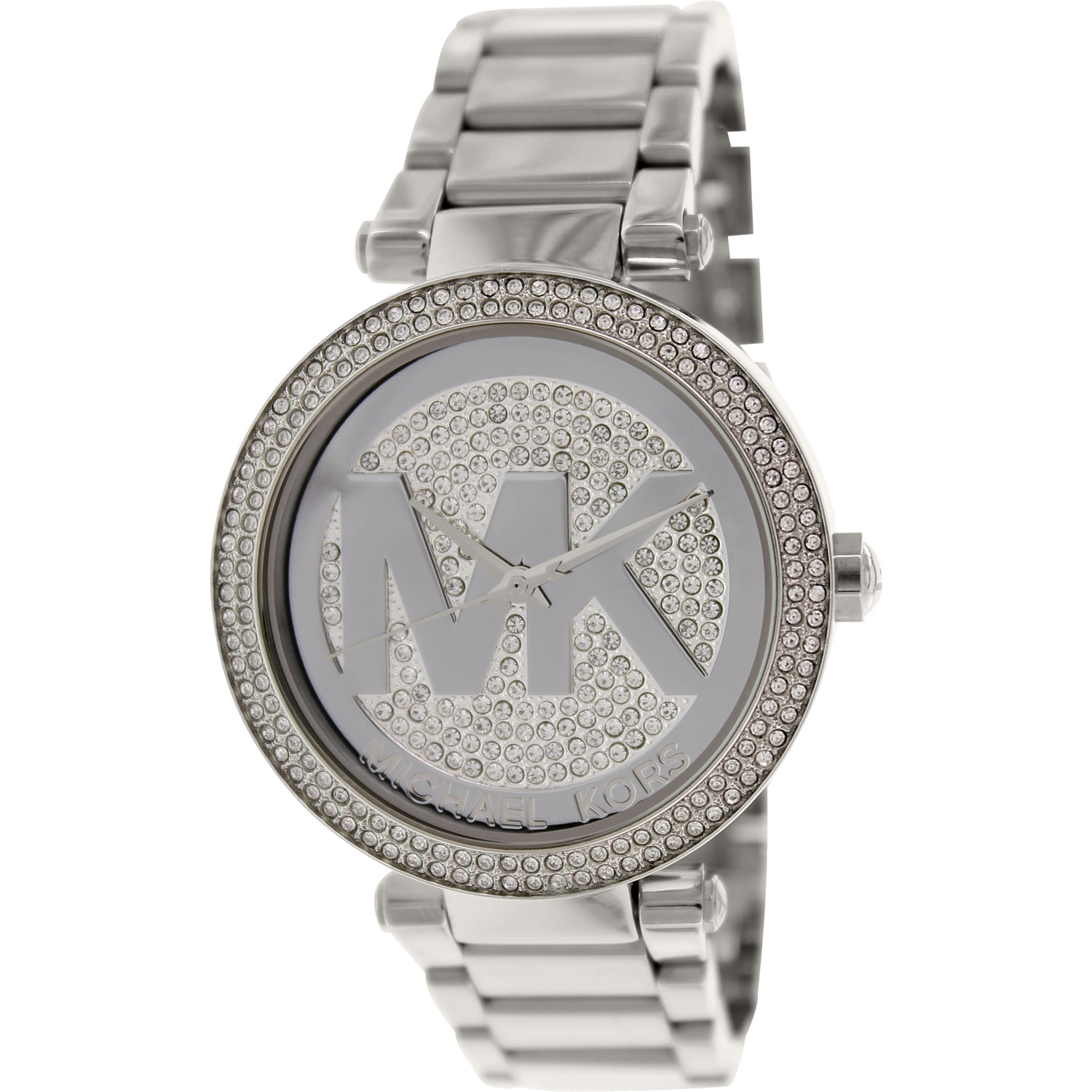 Michael Kors Women s Parker MK5925 Silver Stainless Steel Plated Japanese Quartz Fashion Watch Walmart