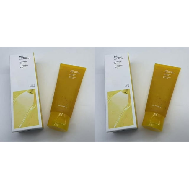 (2-Pack) Calendula Flower Peel Off Facial Gentle Exfoliating Impurities Removal Even Tone Support Pore Minimizing Effect Suitable for All Skin Types Care 3.52 Fl Oz