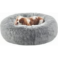 thumbnail image 2 of 36 inches Donut Dog Bed for Large Dogs - Calming Fluffy Round Pet Bed with Removable & Washable Cover,Fits up to 80 lbs Pets (Tie-dye Pink,Large), 2 of 7