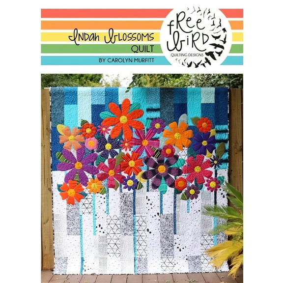 Indah Blossoms Quilt Pattern by Free Bird Quilting Designs