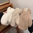 thumbnail image 4 of Warmth Cozy Bear Pattern Windproof Full Finger Winter Gloves For Outdoor Students And Everyday Use, 4 of 4