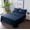 Navy Blue, variant on Huba Homes Superb Bed Sheet Set, Fitted, Flat, Pillowcases - Breathable & Soft, Deep Pocket Full Slate Blue