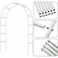 thumbnail image 6 of IAJXWI Metal Garden Arch Trellis for Wedding Party Decoration , Arched Arbor Flower Plant Support Frame Stand, 7.9'H x 4.6'L x 1.25'W, White, 6 of 12